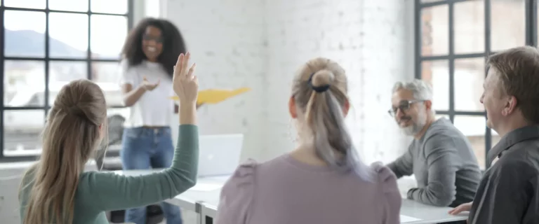 professionals in a meeting room