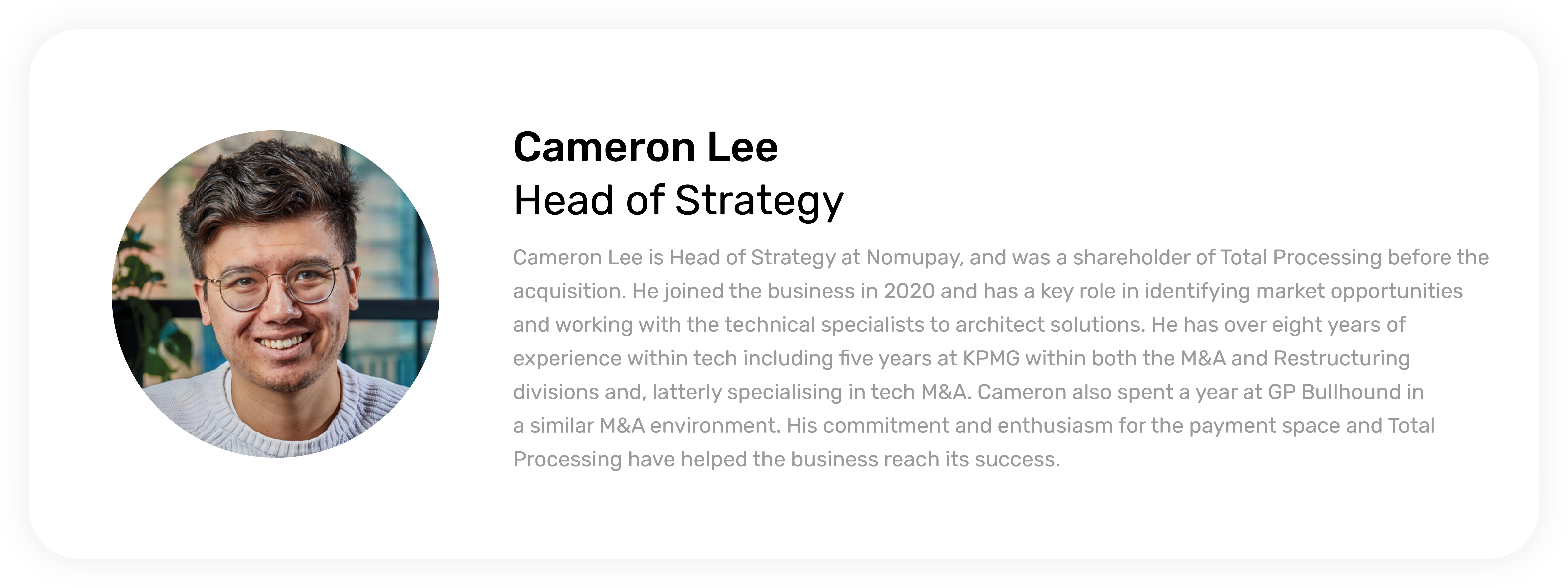 Cameron Lee bio