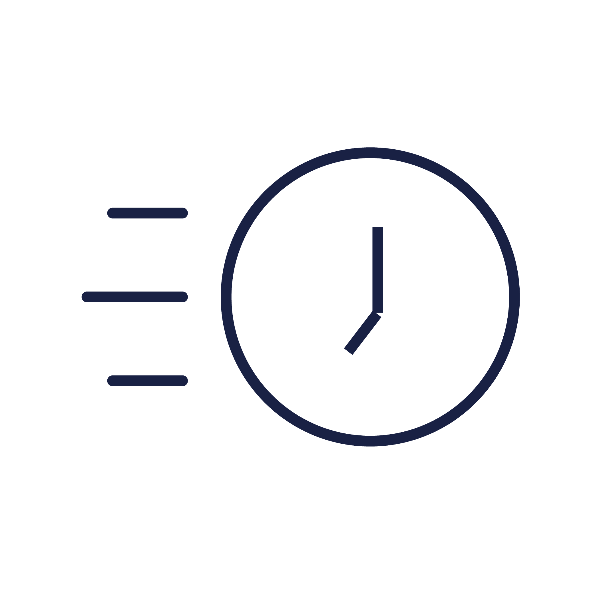 Moving clock icon