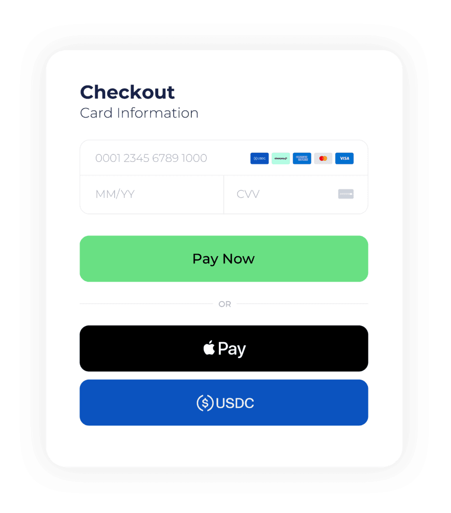 Checkout with stablecoins as a payment option